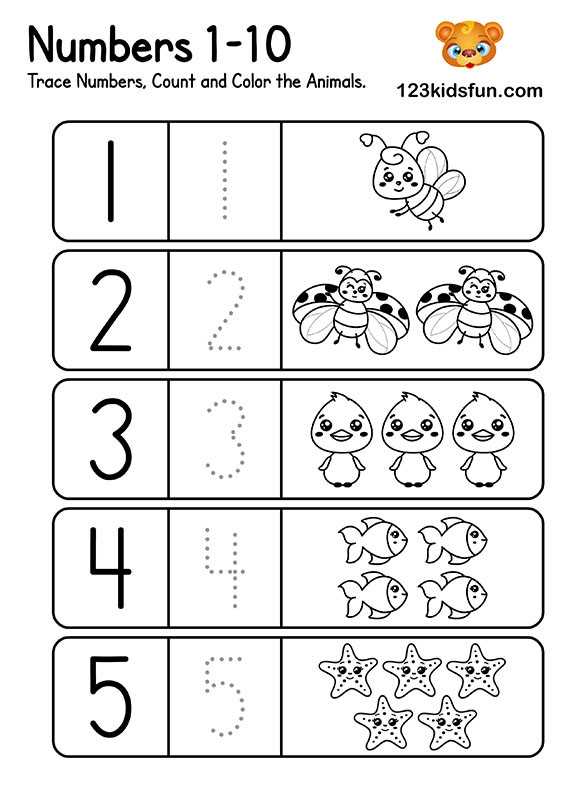 kindergarten number worksheets free printables