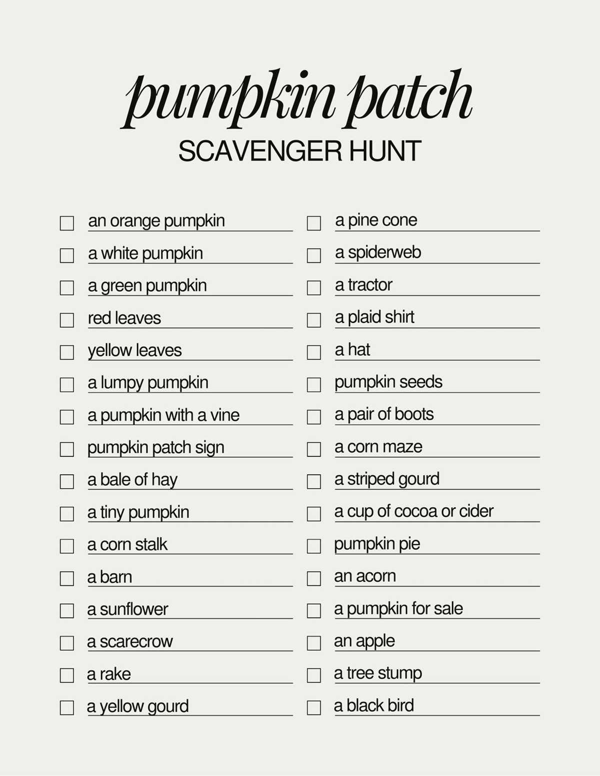 scavenger hunt clues printable