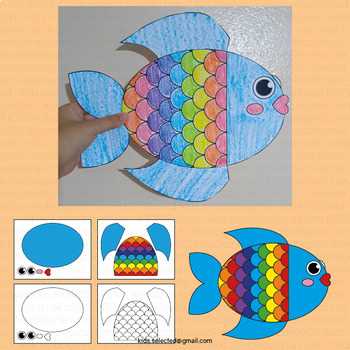 rainbow fish printable template