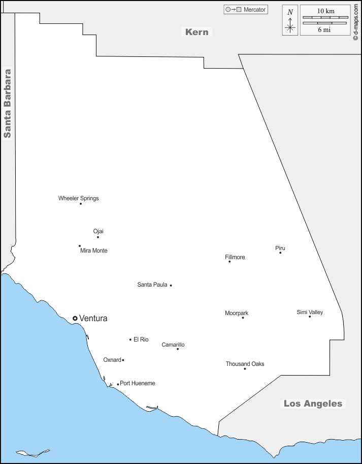 california county map printable