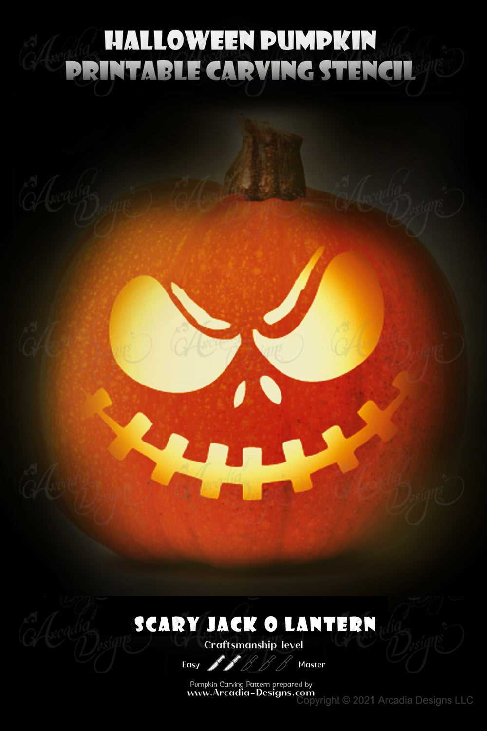 scary jack o lantern faces printable