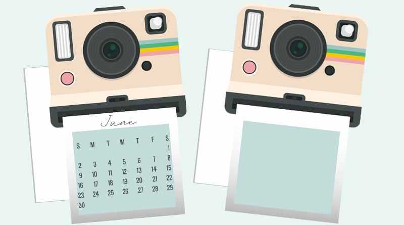 camera template printable