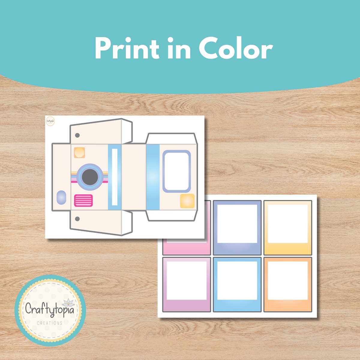 camera template printable