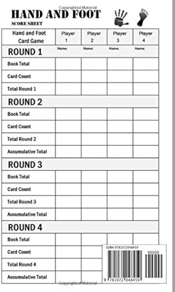 canasta score sheets printable