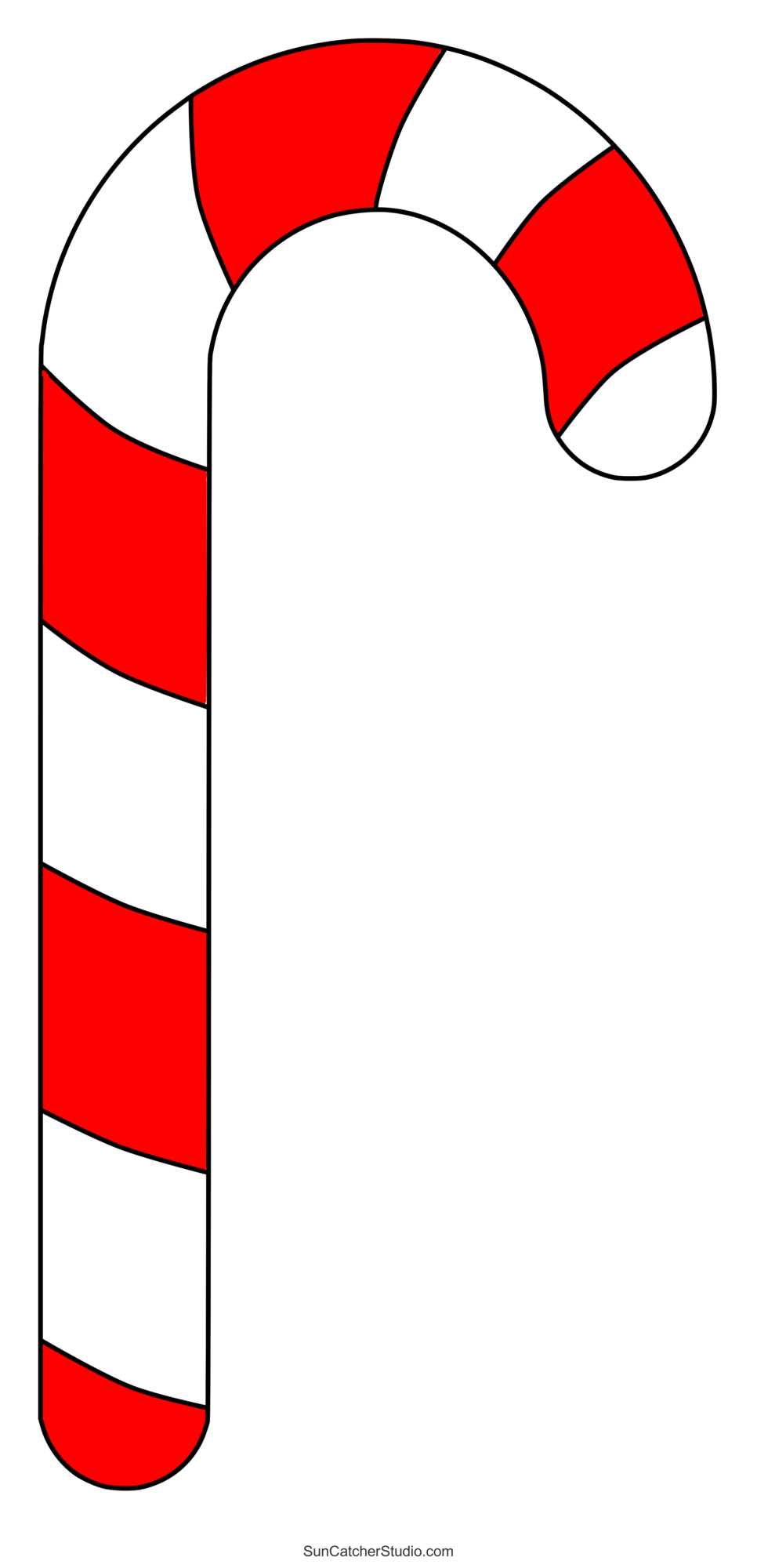 candy cane outline printable