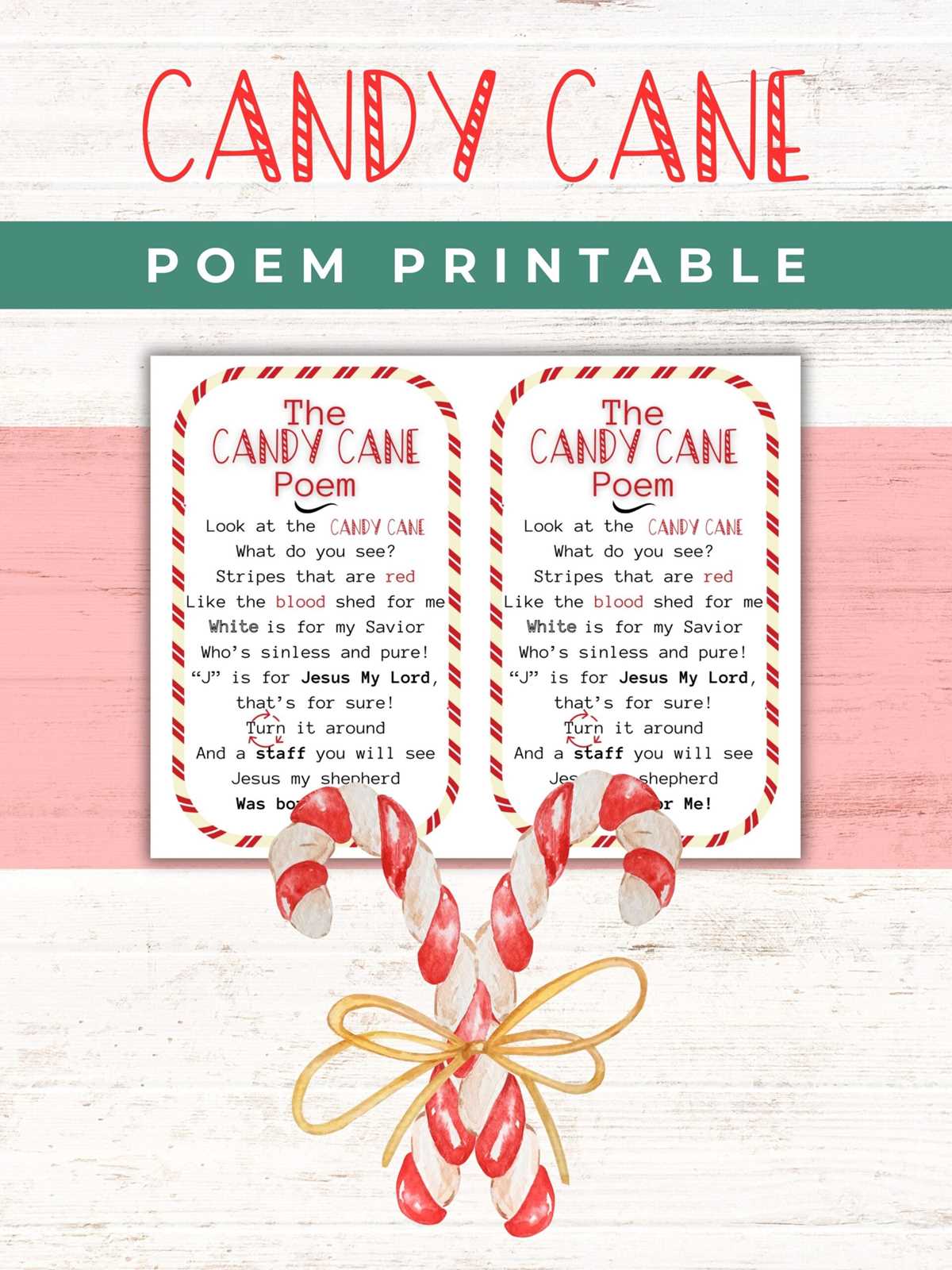 candy cane story printable free