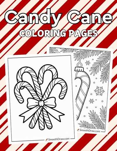 candy canes coloring pages printable