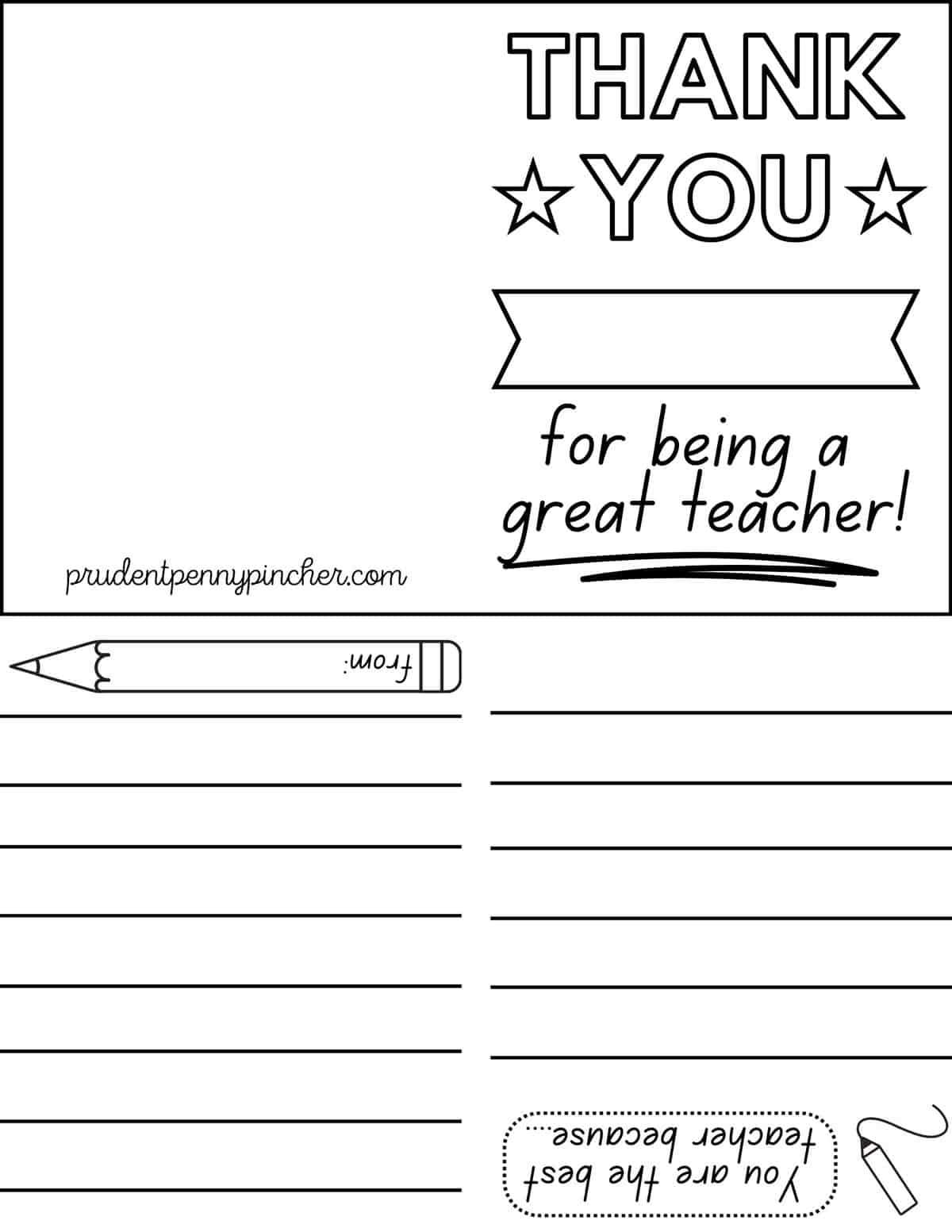 cards for teachers printable