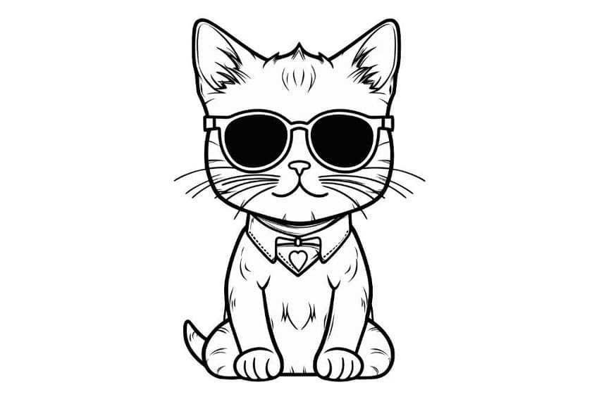 cat coloring printable