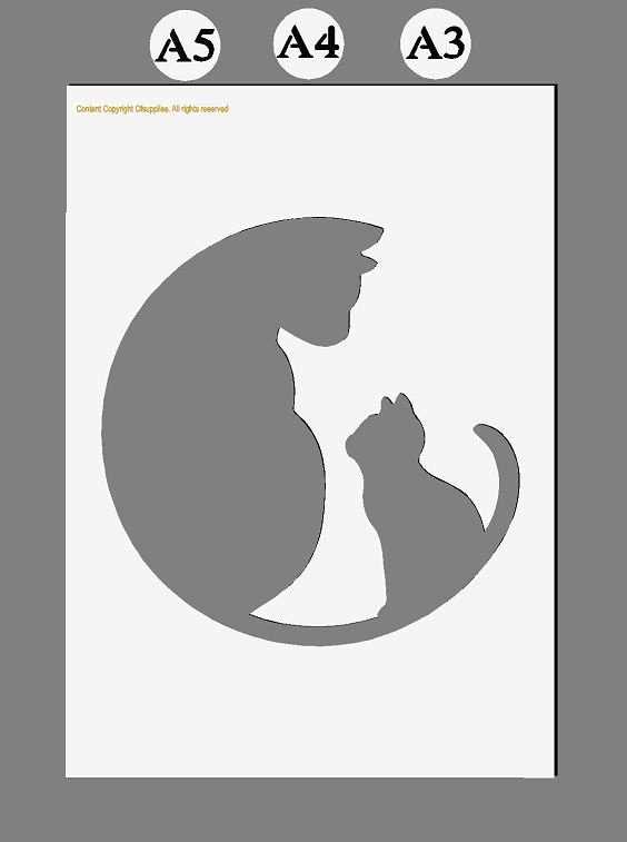cat stencil printable