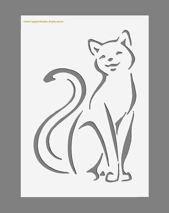 cat stencil printable