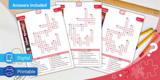 new year crossword puzzle printable