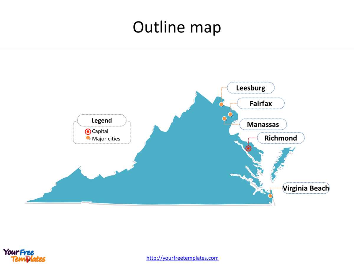 virginia printable map