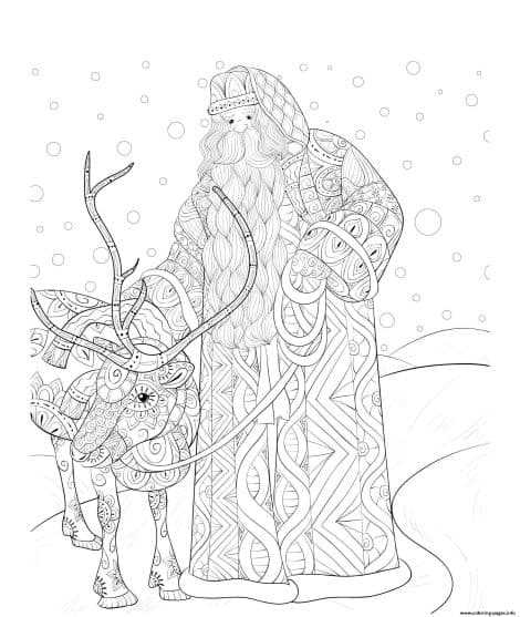 printable christmas colouring pages for adults