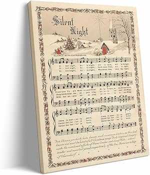 vintage christmas music sheet printable
