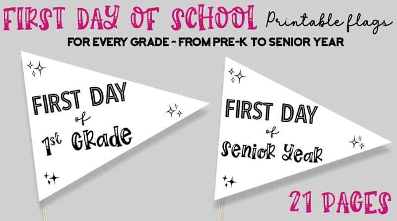 first day of 1st grade printable