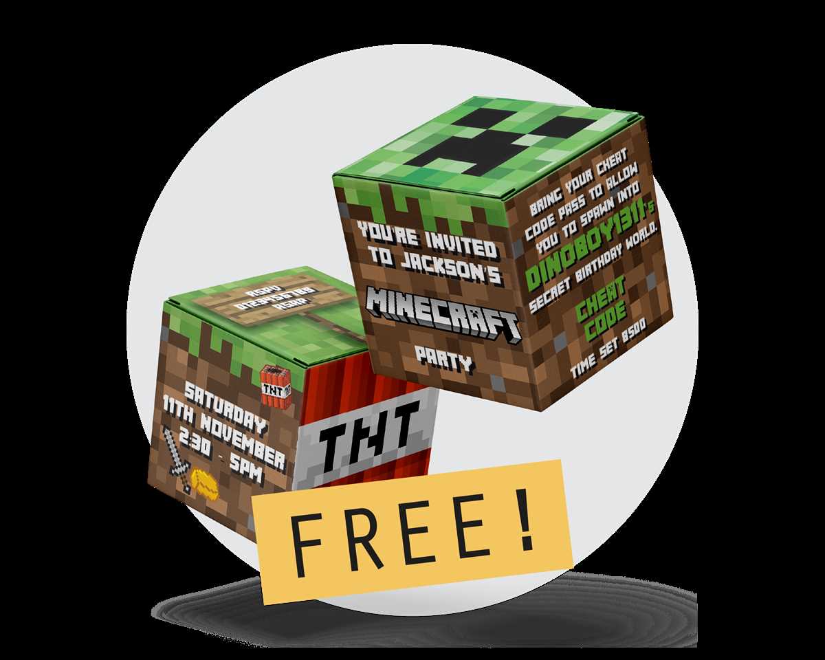 minecraft box printable