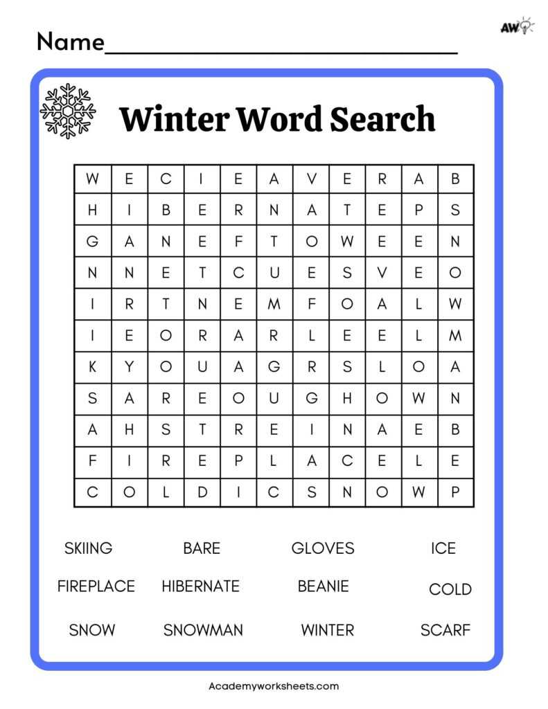 free word search printable worksheets