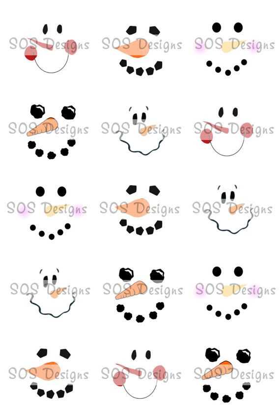 snowman face printable