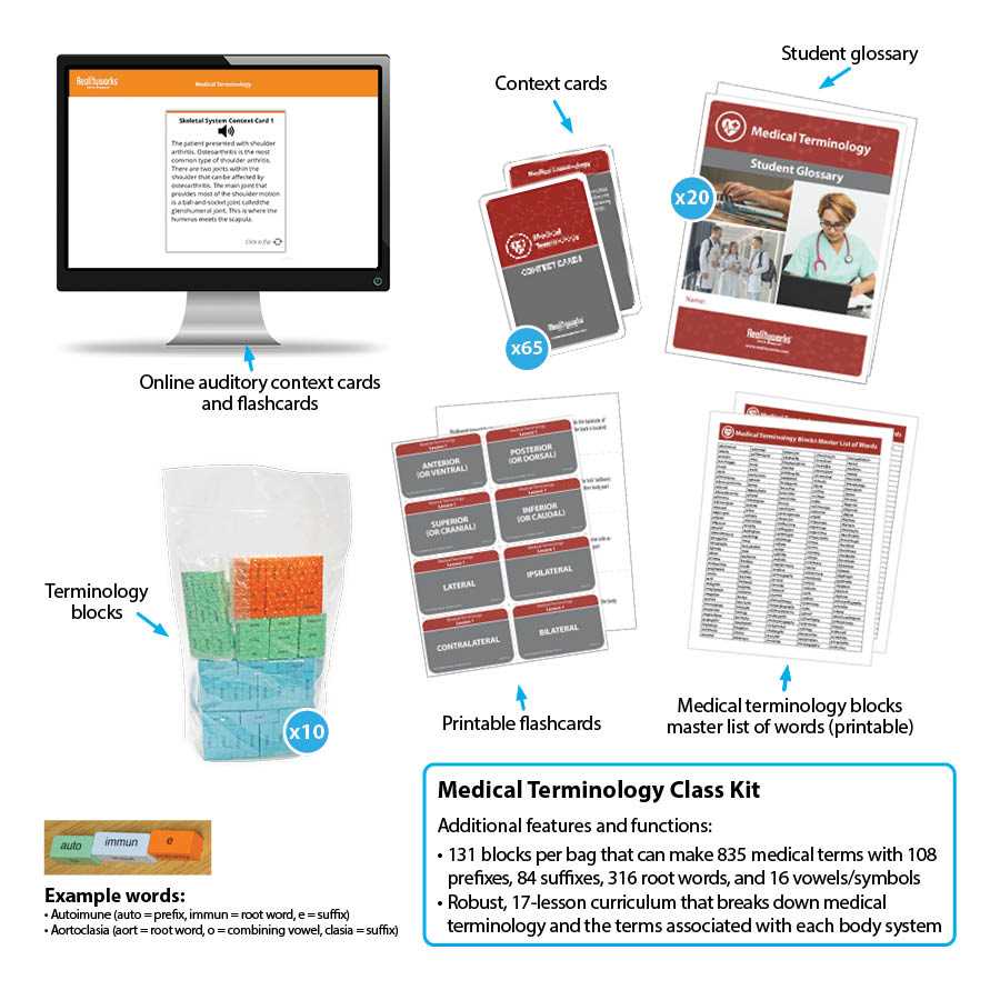 printable medical terminology flash cards