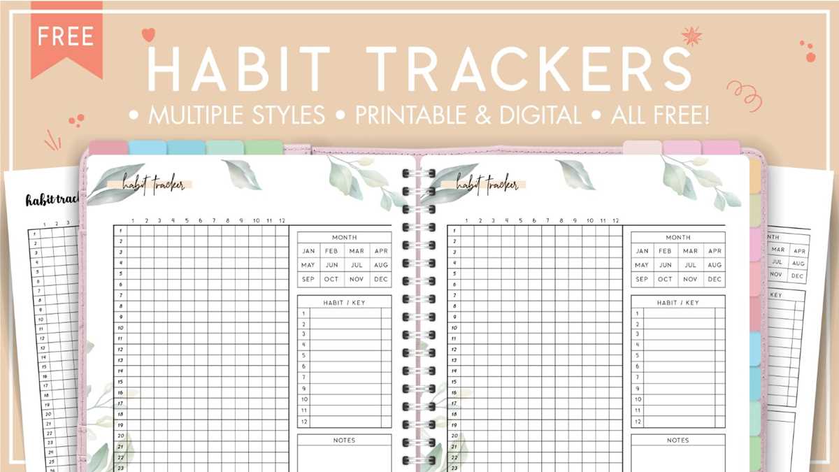 printable habit tracker free