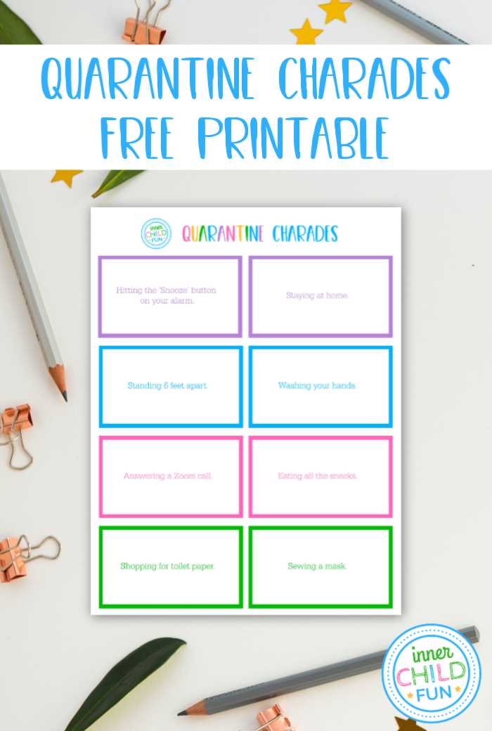 charades game printable