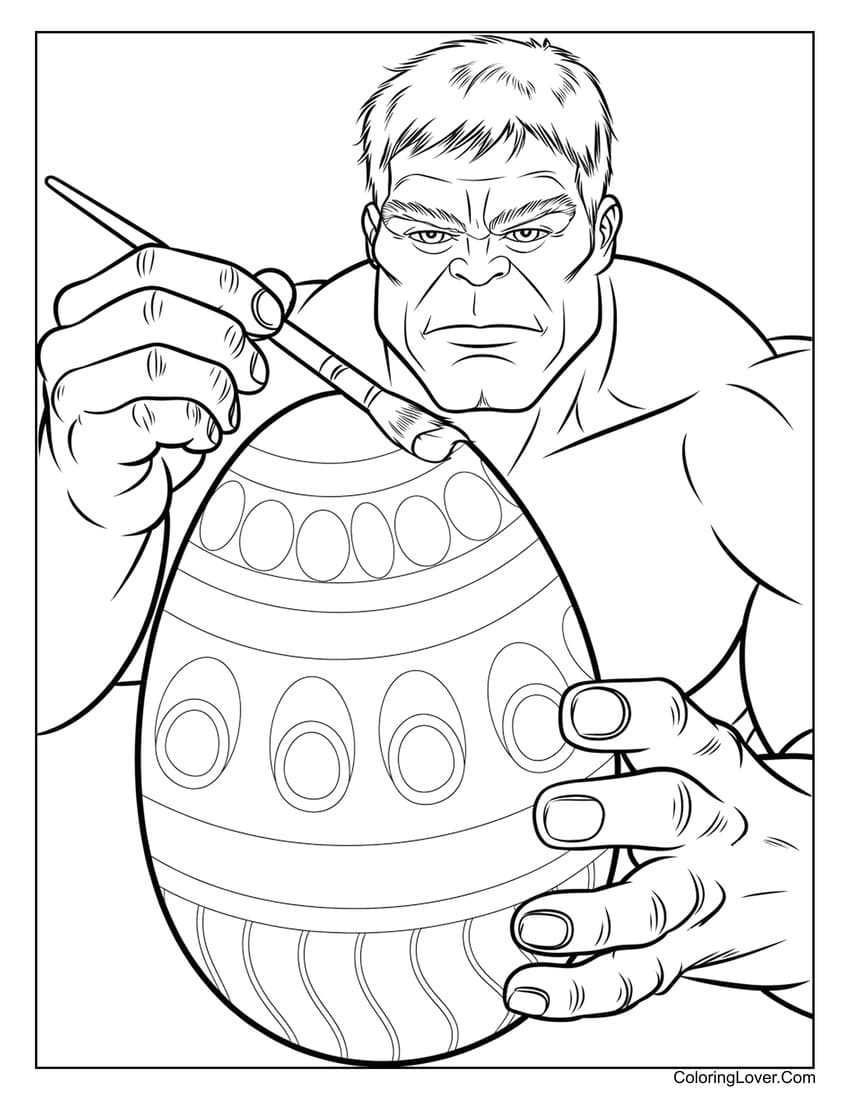 hulk printable colouring pages
