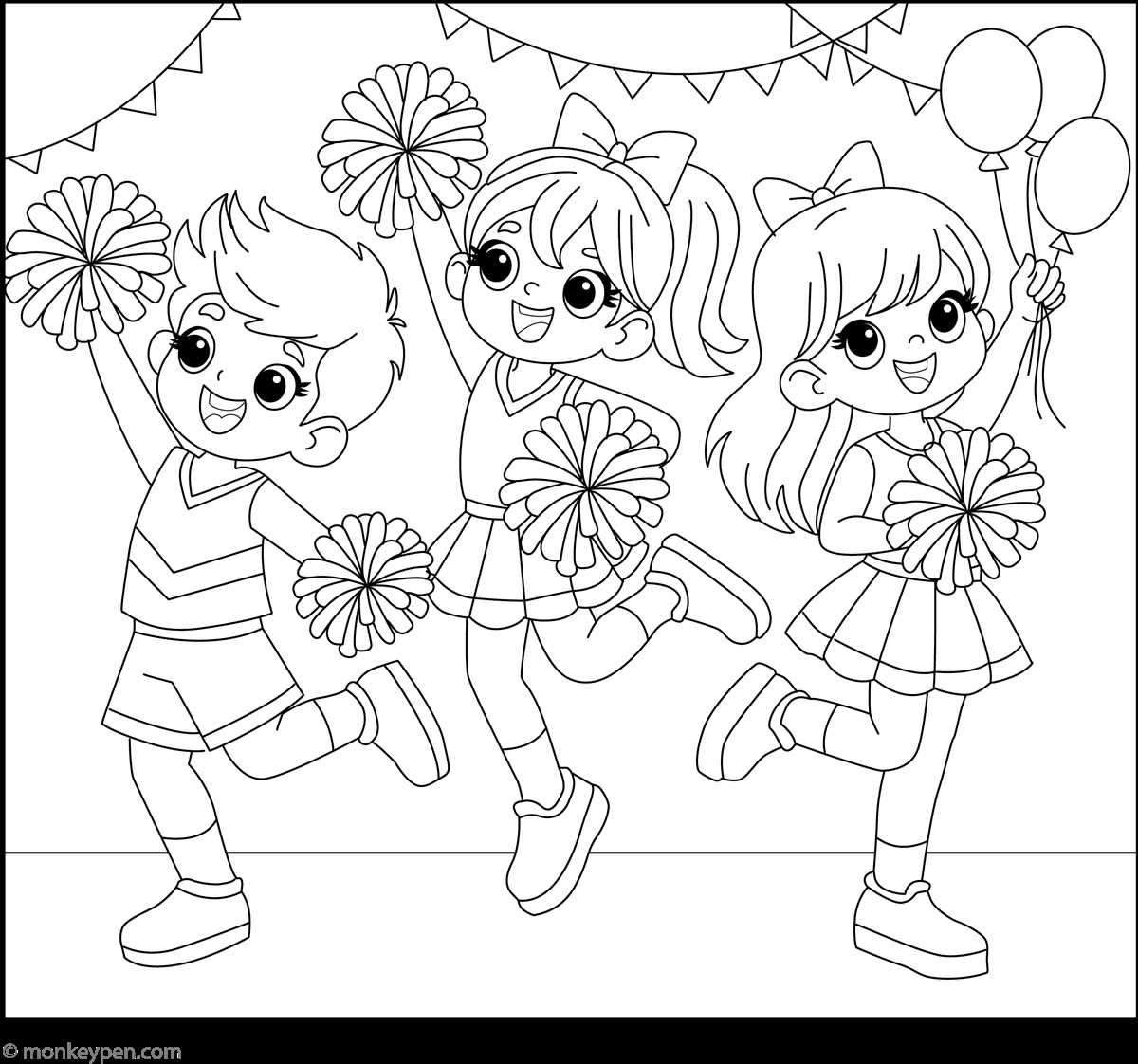 cheer coloring pages printable