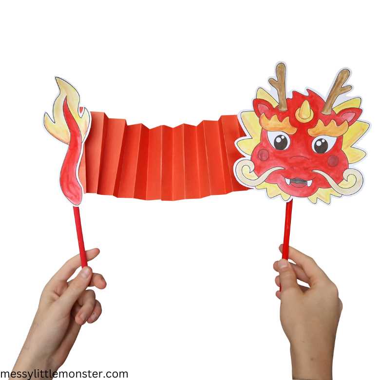 chinese new year dragon printable
