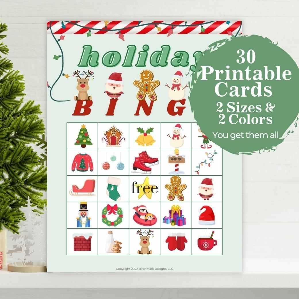 christmas bingo cards printable