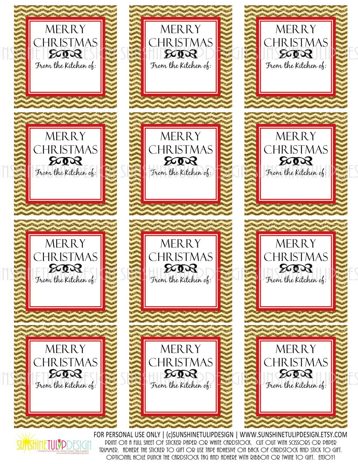 christmas card labels printable