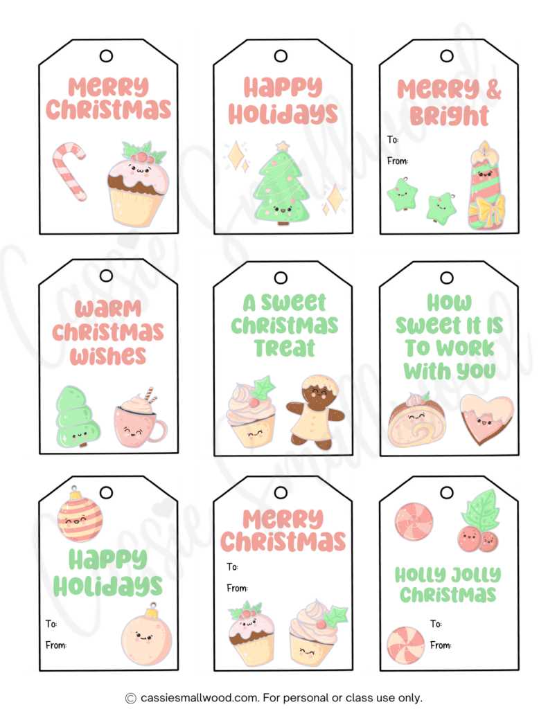 christmas card labels printable