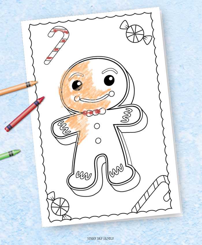 christmas cards to color printable