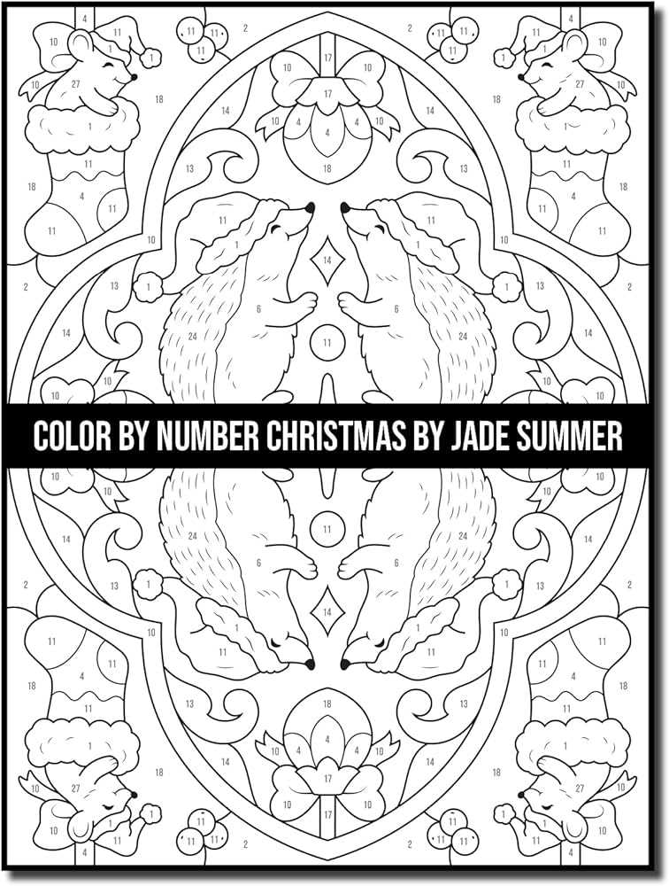 christmas color by number printable