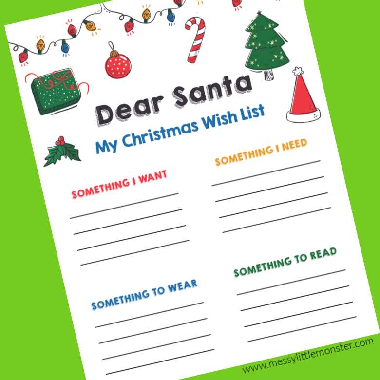 christmas gift printable list