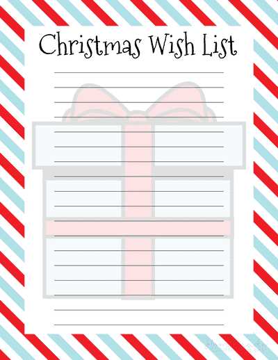 christmas list for santa printable
