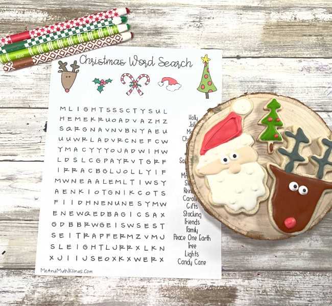 christmas printable word search puzzles
