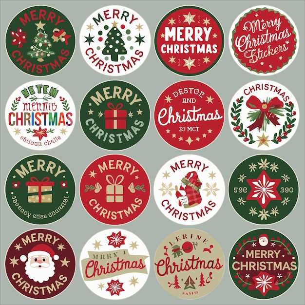 christmas stickers printable