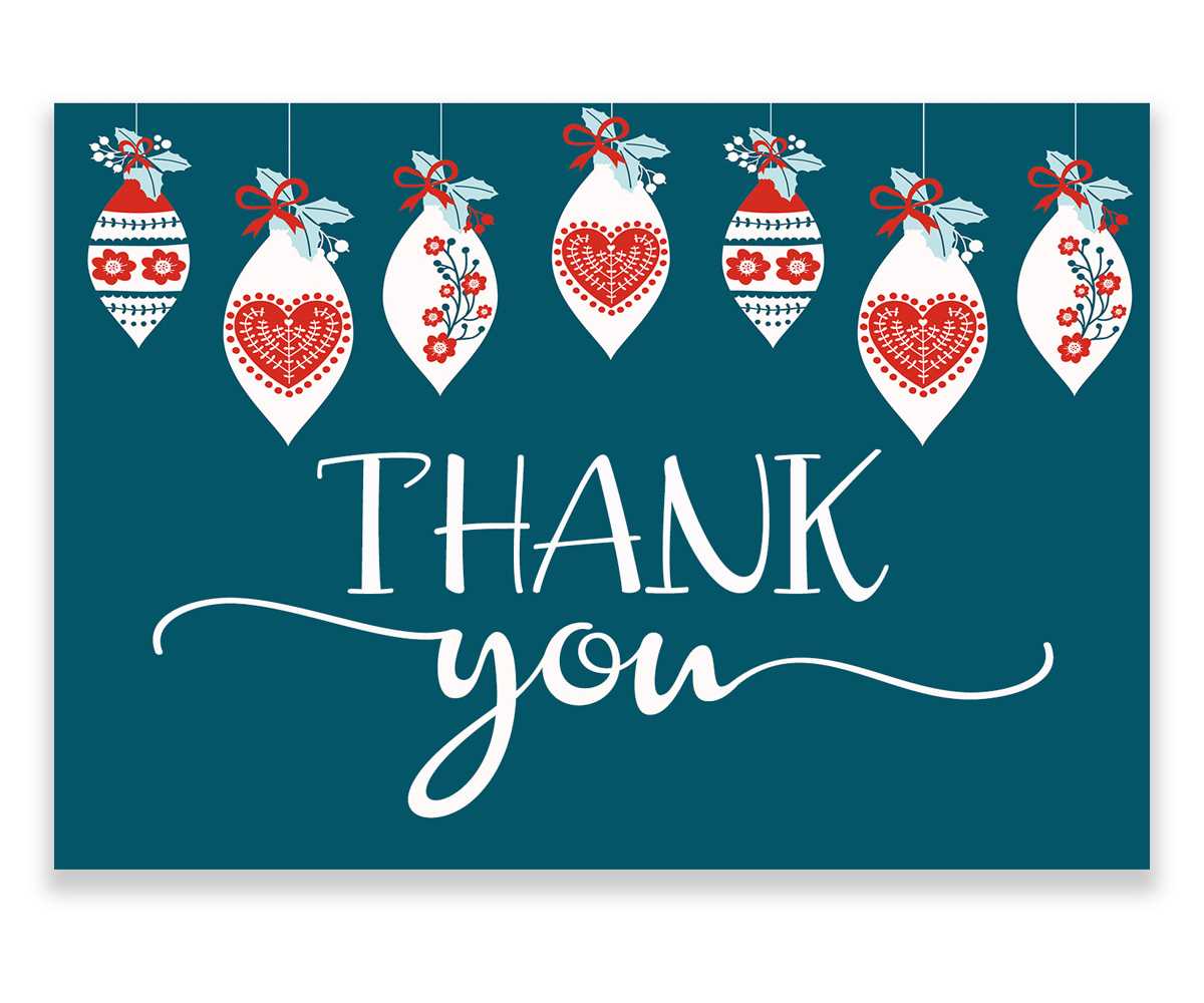 christmas thank you cards printable free