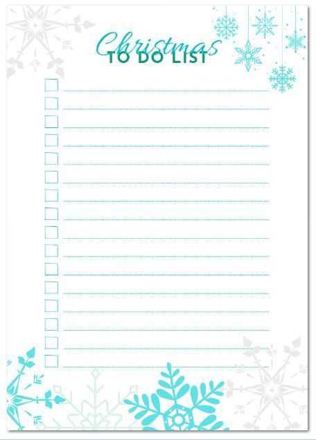 christmas to do list printable
