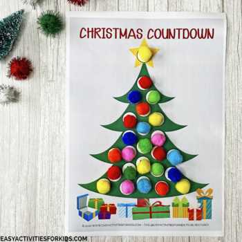 christmas tree countdown printable