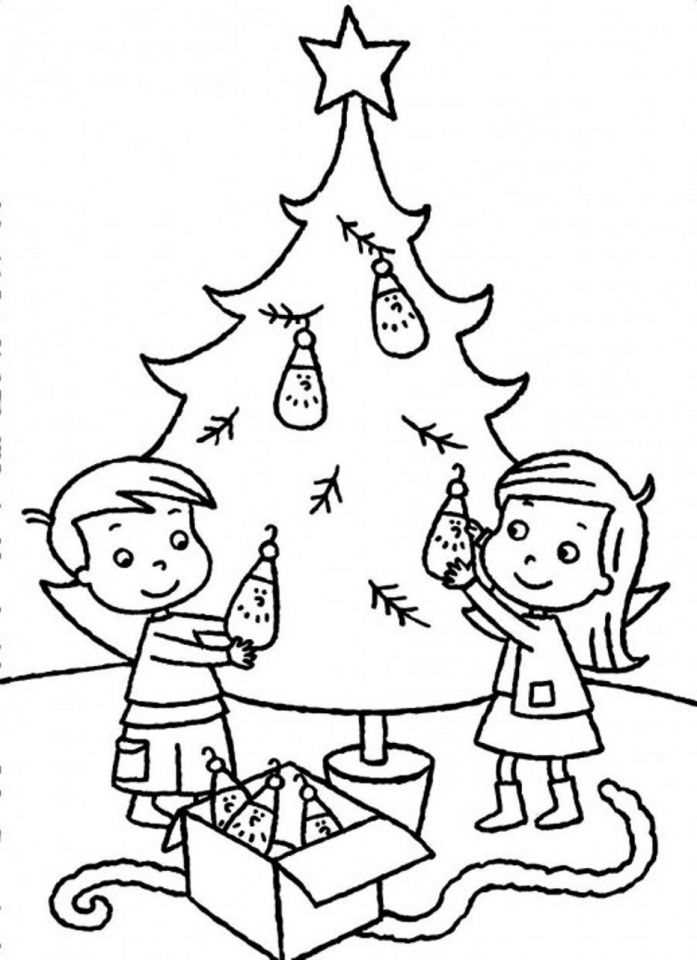 christmas tree drawing printable