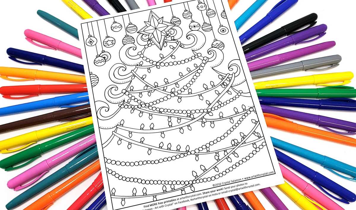 christmas tree printable coloring pages
