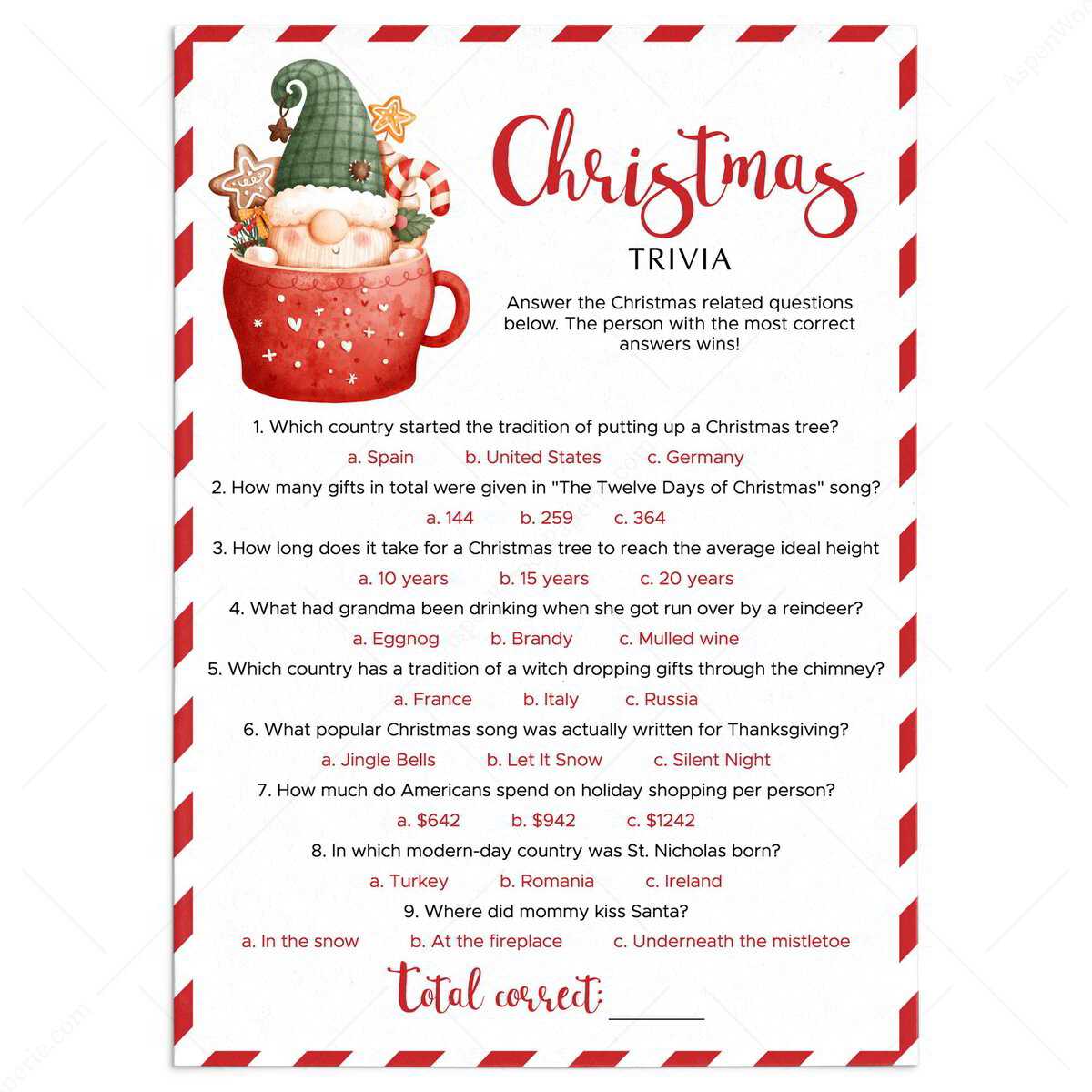 christmas trivia for kids printable