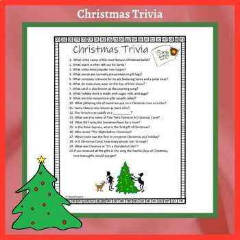christmas trivia game printable