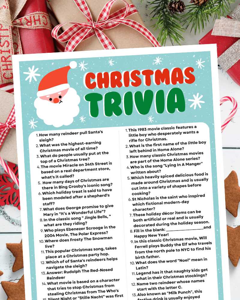 christmas trivia with answers printable
