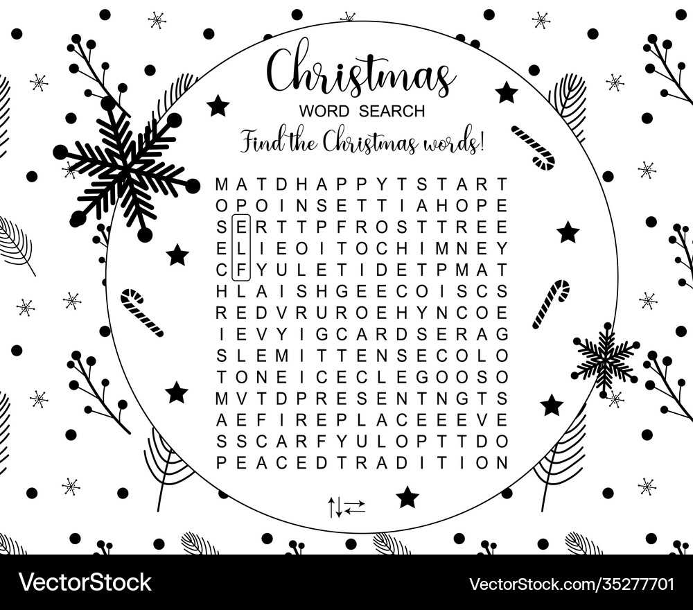 christmas word search puzzles printable