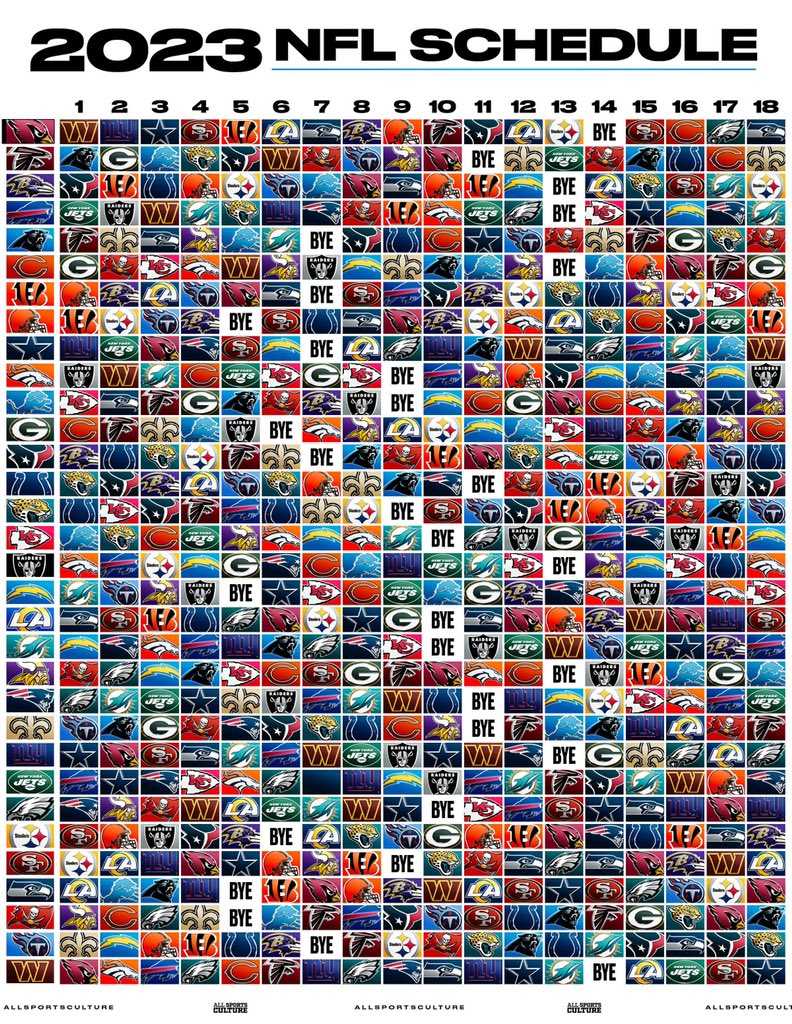 nfl schedule grid printable