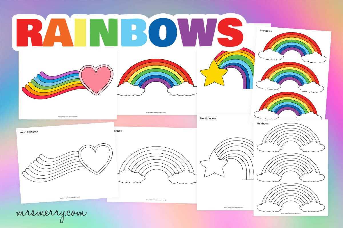 rainbow template free printable