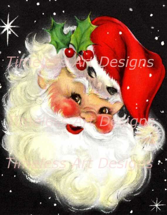 santa claus face printable
